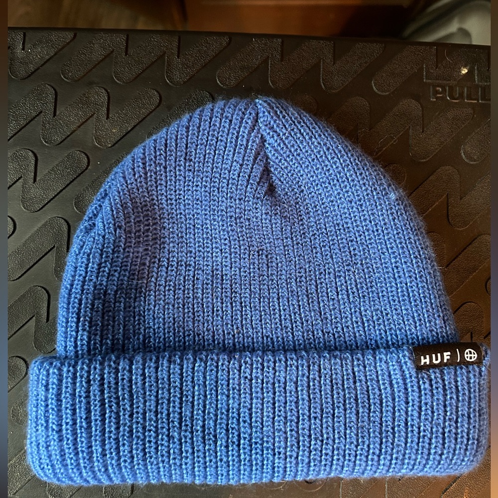 HUF royal blue cuffed beanie